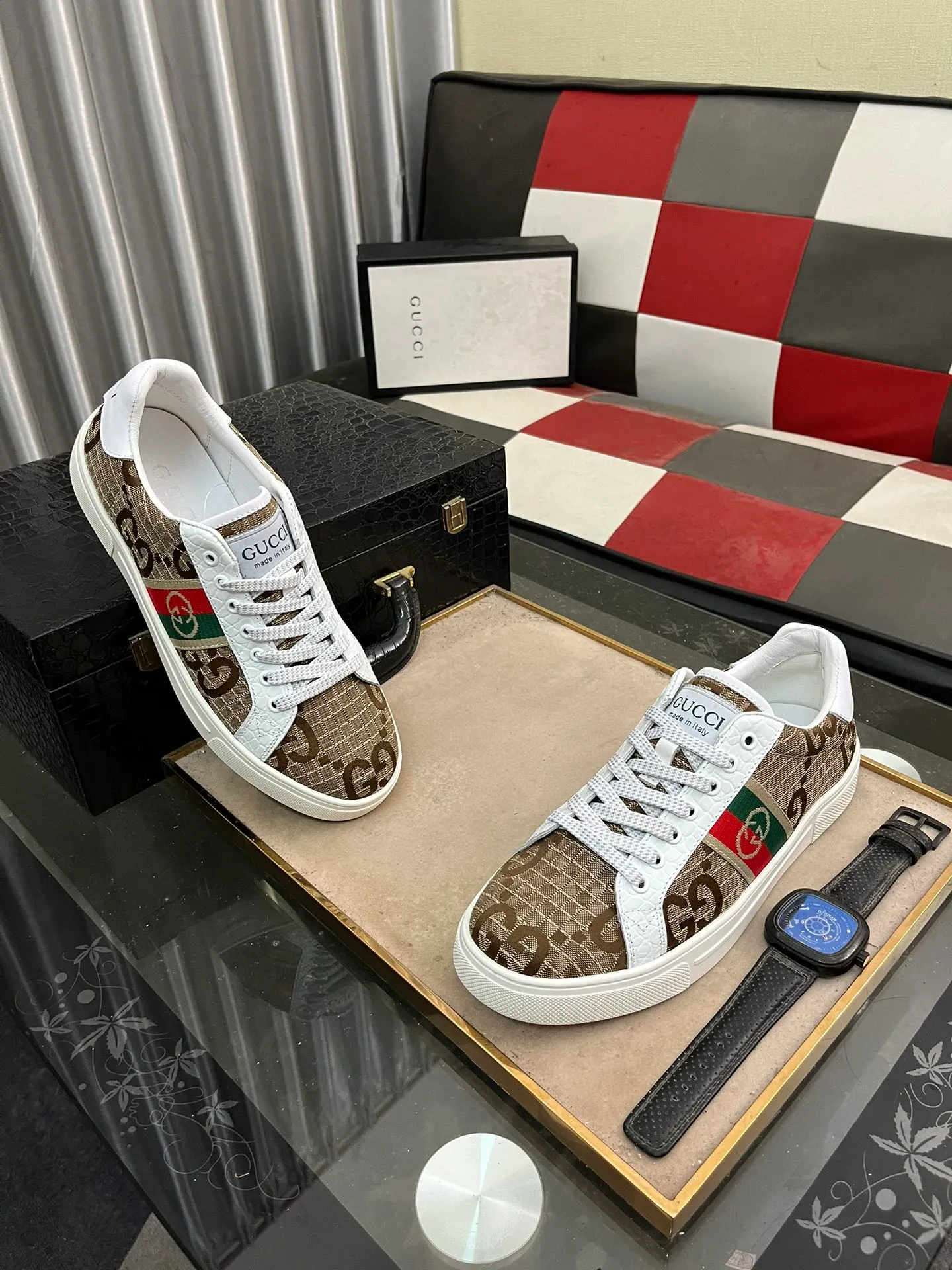 Men's men's shoes💰380⌚️⌚️" GUCCI" New official website • Same style latest • Hot style casual shoes, top brand [seduce] luxury ~ purchasing agency, top ~ quality. Products sold at the counter [Qiang] The original fabric adopts 3D printing technology ➕ Comfortable sheepskin lining, available in 38-443️⃣ colors